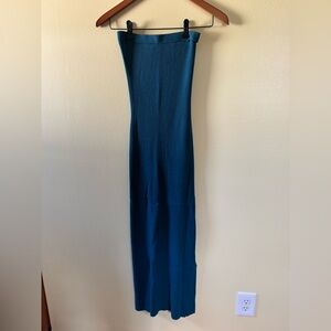 Target Teal Strapless Maxi Dress